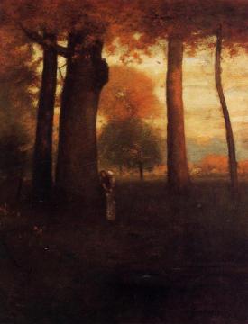 Sunset, Golden Glow Artwork by George Inness