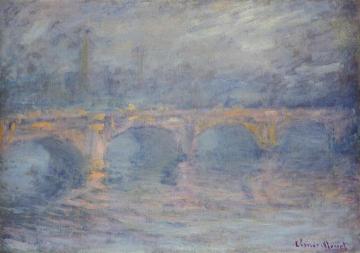Waterloo Bridge at Sunset, Pink Effect Artwork by Claude Oscar Monet