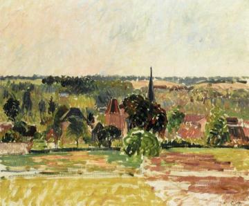 View of Eragny Artwork by Camille Pissarro