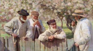 Gossipping Gaffers Artwork by Thomas Frederick Mason Sheard