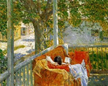 Couch on the Porch, Cos Cob Artwork by Frederick Childe Hassam