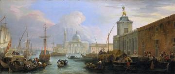 The Bacino, Venice, with the Dogana and a Distant View of the Isola di San Giorgio Artwork by Luca Carlevaris