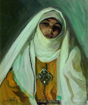 Moroccan Woman In Yellow Kaftan Artwork by José Cruz Herrera