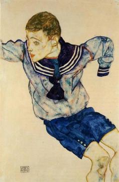 Boy in a Sailor Suit Artwork by Egon Schiele