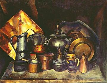 Still life with Samovar Artwork by Ilya Mashkov