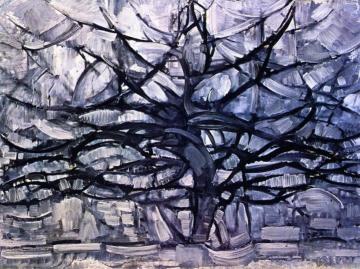 Silver Tree Artwork by Piet Mondrian