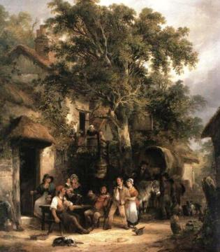 Village Politicians Artwork by William Shayer Snr