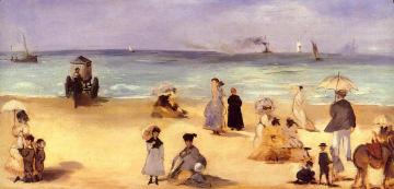 On the Beach at Boulogne Artwork by Edouard Manet