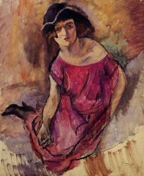 Beautiful English Girl Artwork by Jules Pascin