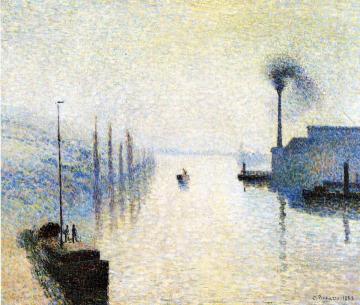 Ile Lacruix, Rouen: Effect of Fog Artwork by Camille Pissarro