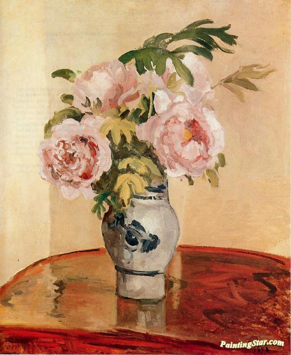 Pink Peonies Artwork by Camille Pissarro