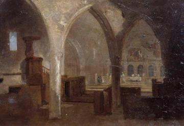Interior of a Gothic Church Artwork by Joseph Mallord William Turner