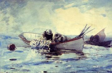 Herring Fishing Artwork by Winslow Homer