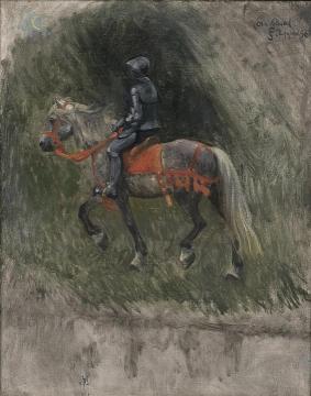 Study Of Ola Velland Artwork by Christian Skredsvig