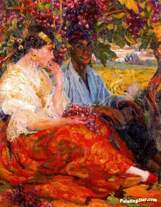 Comiendo uva Artwork by Jose Mongrell Torrent