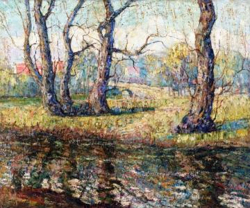 Old Willows Artwork by Ernest Lawson