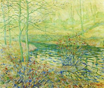 River Landscape Artwork by Ernest Lawson