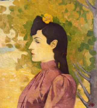 Girl with Carnation Artwork by Aristide Maillol