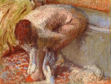 Woman Wiping Her Feet Artwork by Edgar Degas