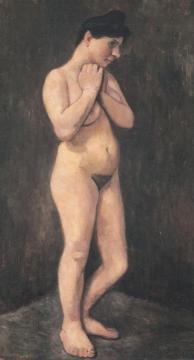 Standing Female Nude Artwork by Paula Modersohn-Becker