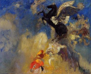 The Black Pegasus Artwork by Odilon Redon