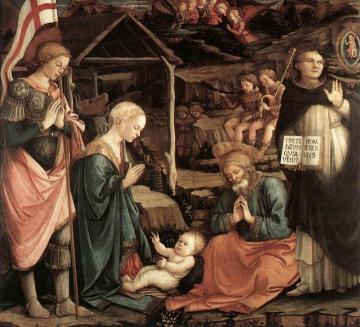 Adoration of the Child with Saints Artwork by Fra Filippo Lippi