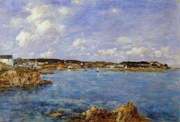 Douarnenez, the Bay, View of I'Ile Tristan Artwork by Eugène-Louis Boudin