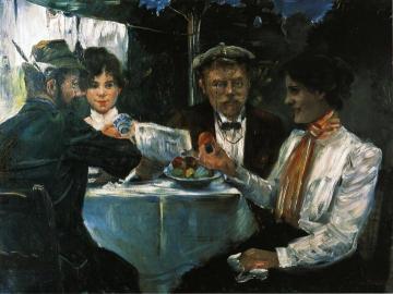 In Max Halbe's Garden Artwork by Lovis Corinth