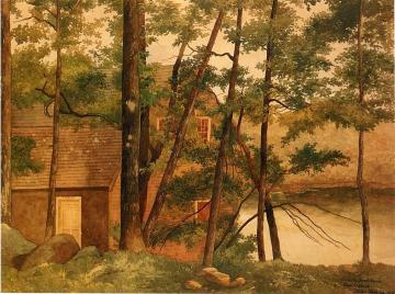 Lincoln Boat House, Sandy Pond Artwork by Ellen Robbins