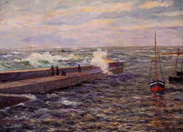 The Jetty at Pontivy, Morbihan Artwork by Maxime Maufra