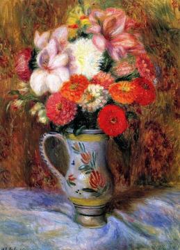 Flowers in a Quimper Pitcher Artwork by William James Glackens