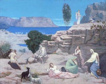 Ancient Vision Artwork by Pierre Puvis de Chavannes