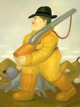 The Hunter Artwork by Fernando Botero