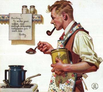 Coffee Artwork by Norman Rockwell