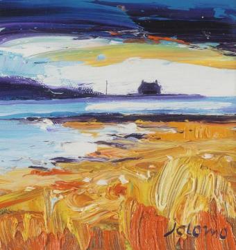 Winter Sunset Port Nan Gallan Artwork by John Lowrie Morrison