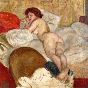 In the Hotel Room Artwork by Jules Pascin