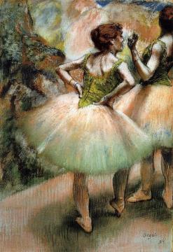 Dancers, Pink and Green Artwork by Edgar Degas