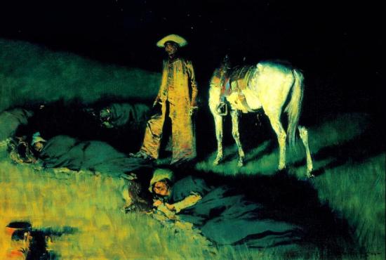 In From The Night Herd Artwork by Frederic Remington