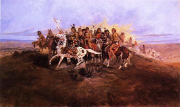The War Party Artwork by Charles Marion Russell