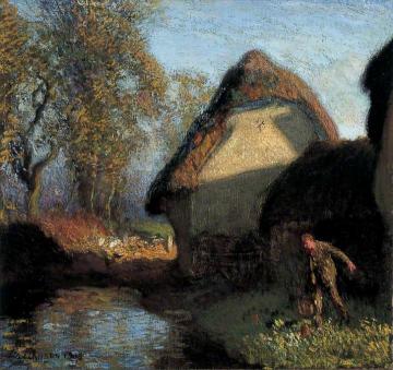 At the Back of the Barn Artwork by Sir George Clausen