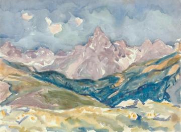 Mountain Landscape Artwork by Giovanni Giacometti