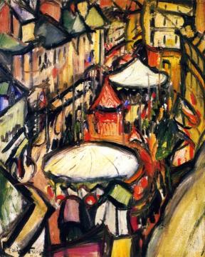 Fun Fair at Rouen Artwork by Emile-othon Friesz
