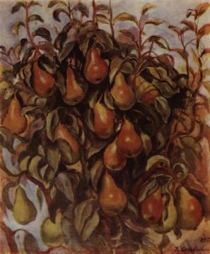 Pears on the branches Artwork by Zinaida Serebriakova