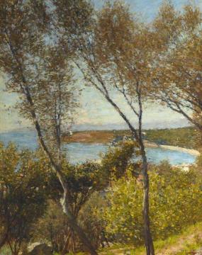 A Ligurian Bay Artwork by Henry la Thangue