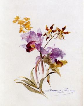 Flowers Artwork by Madeleine Jeanne Lemaire