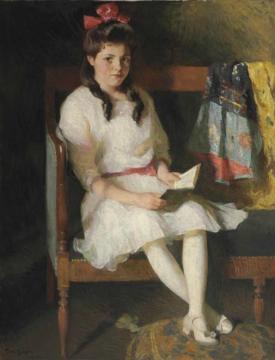 Portrait of Gertrude Russell Artwork by Frank Weston Benson