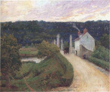 Country Road Bridge and Carriage Artwork by Henri Lebasque