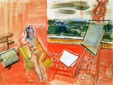 Model in the Studio in Provence Artwork by Raoul Dufy
