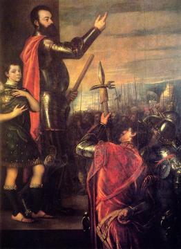 The Speech of Alfonso d'Avalo Artwork by Titian
