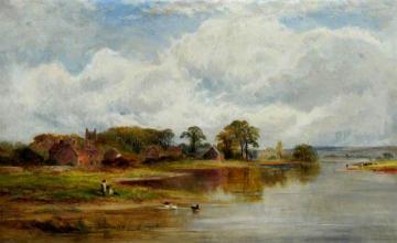 The Trent at Swarkestone, Derbyshire Artwork by George Turner